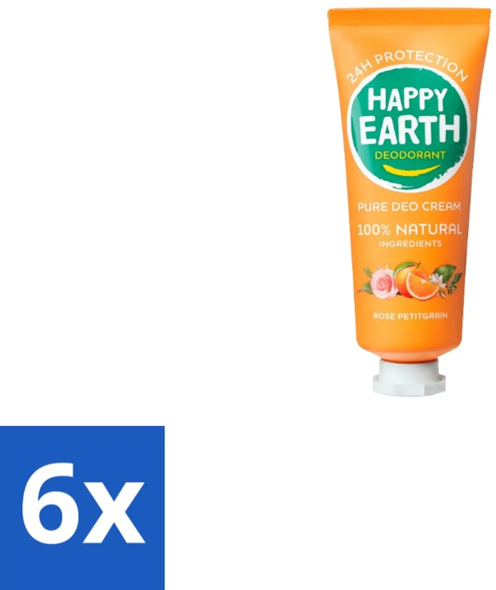 Happy Earth Deodorant Cream Rose Petitgrain 40ml