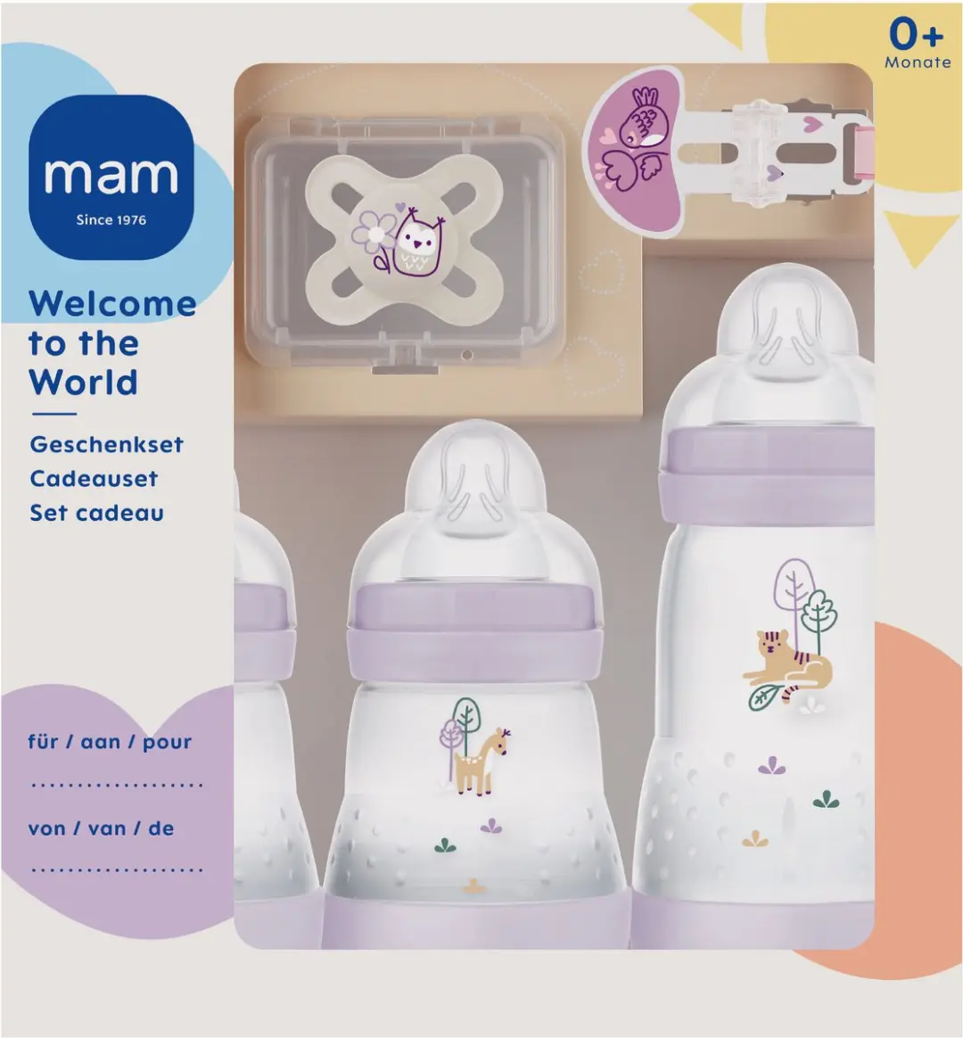 MAM Welcome Set Roze - 3x 160ml Anti-Colic Flessen