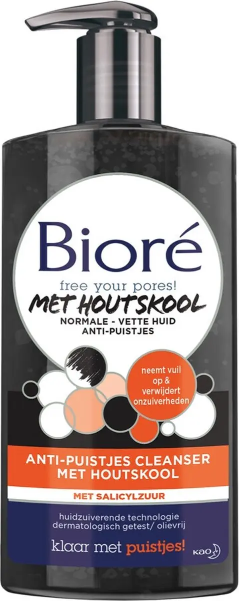 Bioré Houtskool Anti-Puistjes Reinigingsgel 200ml