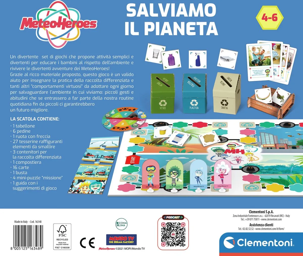 Clementoni 16348A Educatief Bordspel - 4-6 Spelers - afbeelding 5 van 5