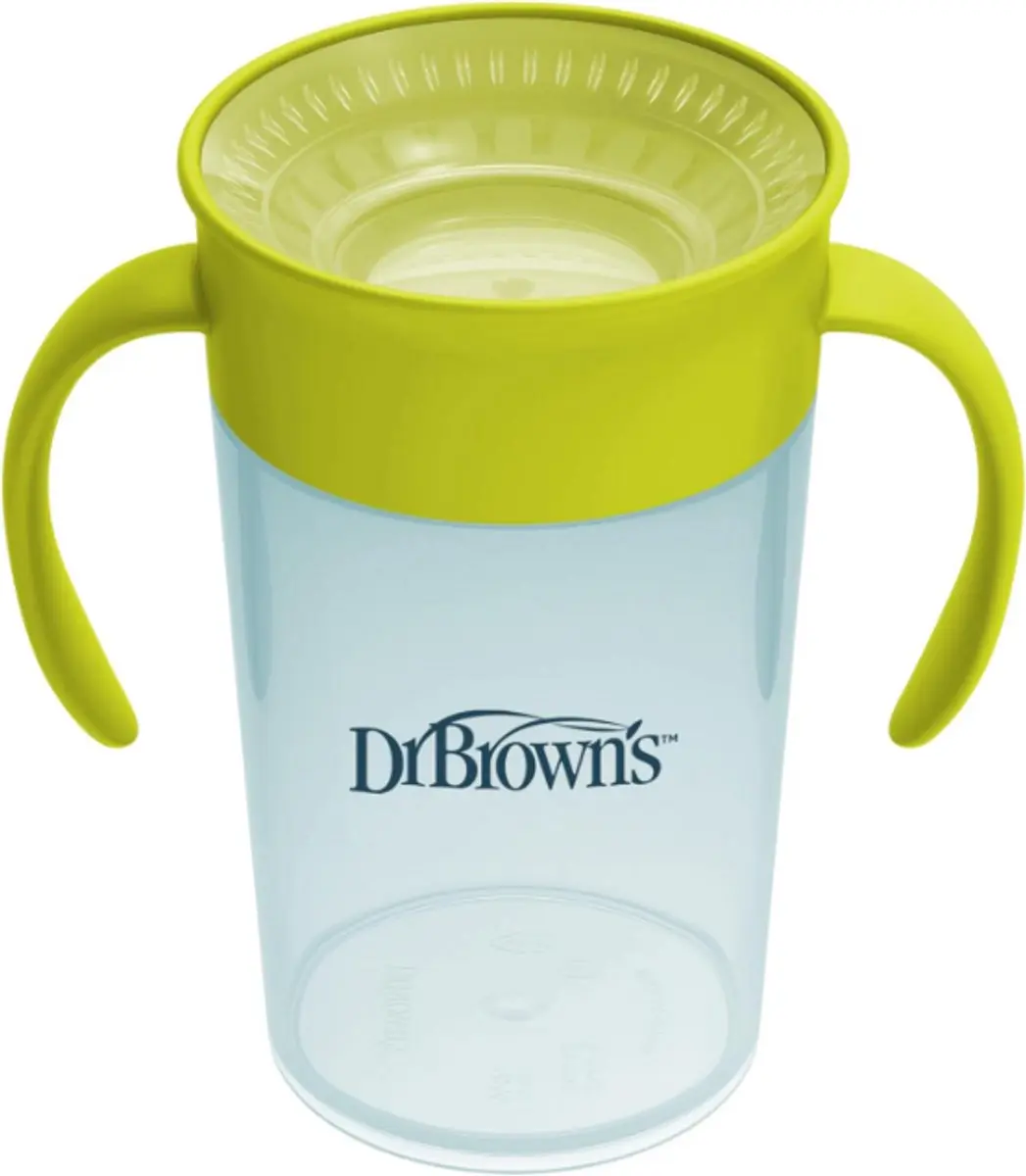 Dr. Brown's Milestones 360° Oefenbeker Set 2 Stuks 300ml - Blauw/Groen