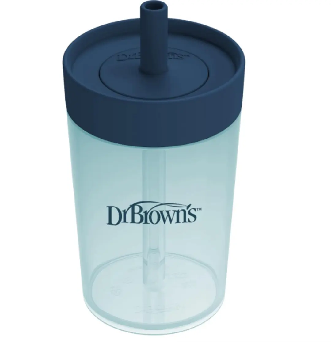 Dr. Brown's Milestones 360° Oefenbeker Set 2 Stuks 300ml - Blauw/Groen - afbeelding 6 van 6