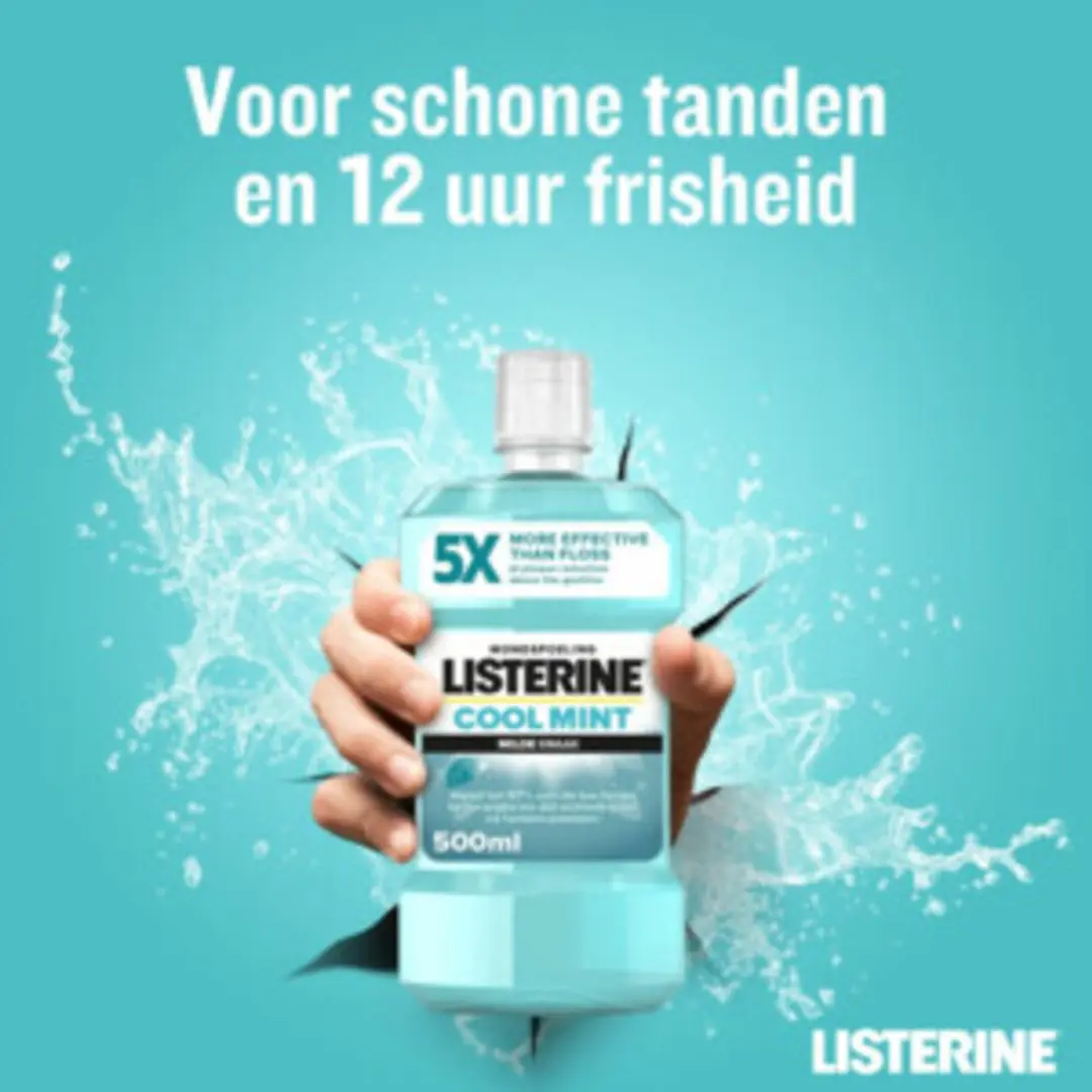 Listerine Cool Mint Mondwater 500ml - 15 Stuks