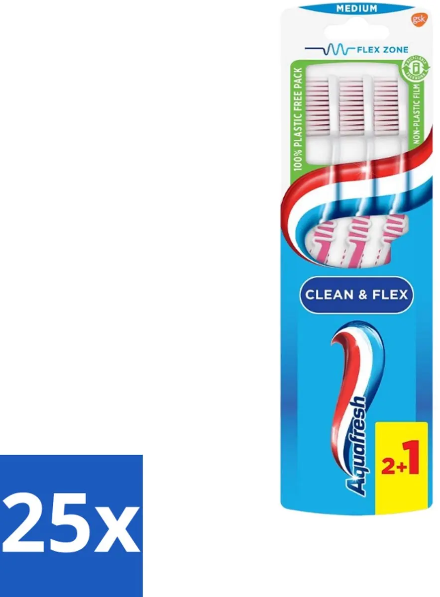 Aquafresh Clean & Flex Medium Tandenborstels