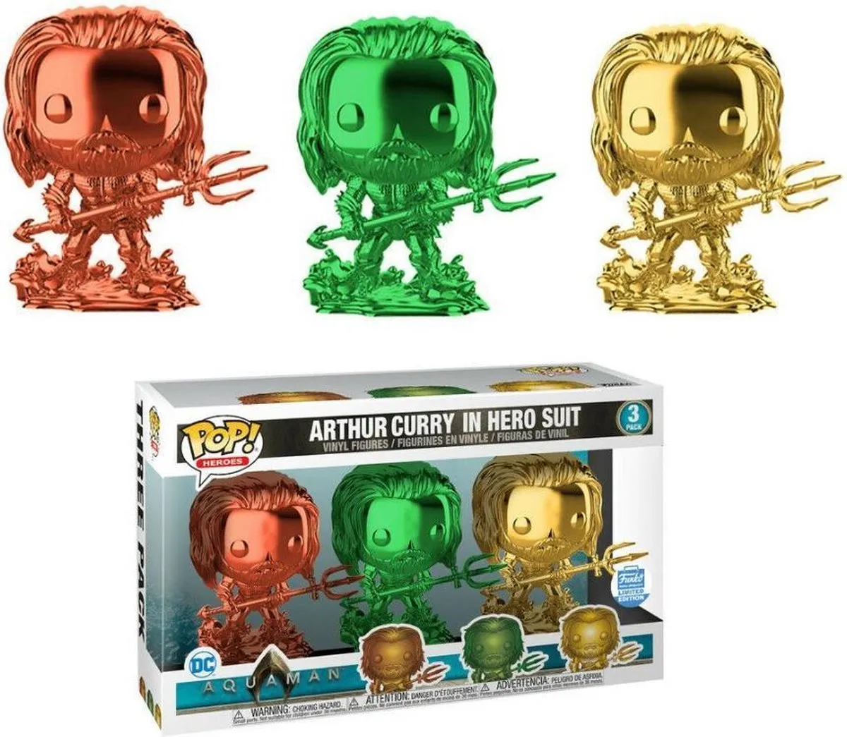 Funko Pop! DC Heroes Aquaman Chrome Exclusief