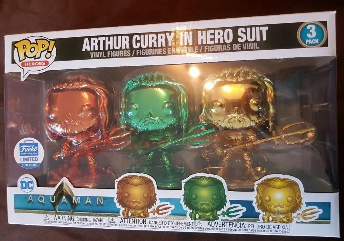 Funko Pop! DC Heroes Aquaman Chrome Exclusief - afbeelding 2 van 3