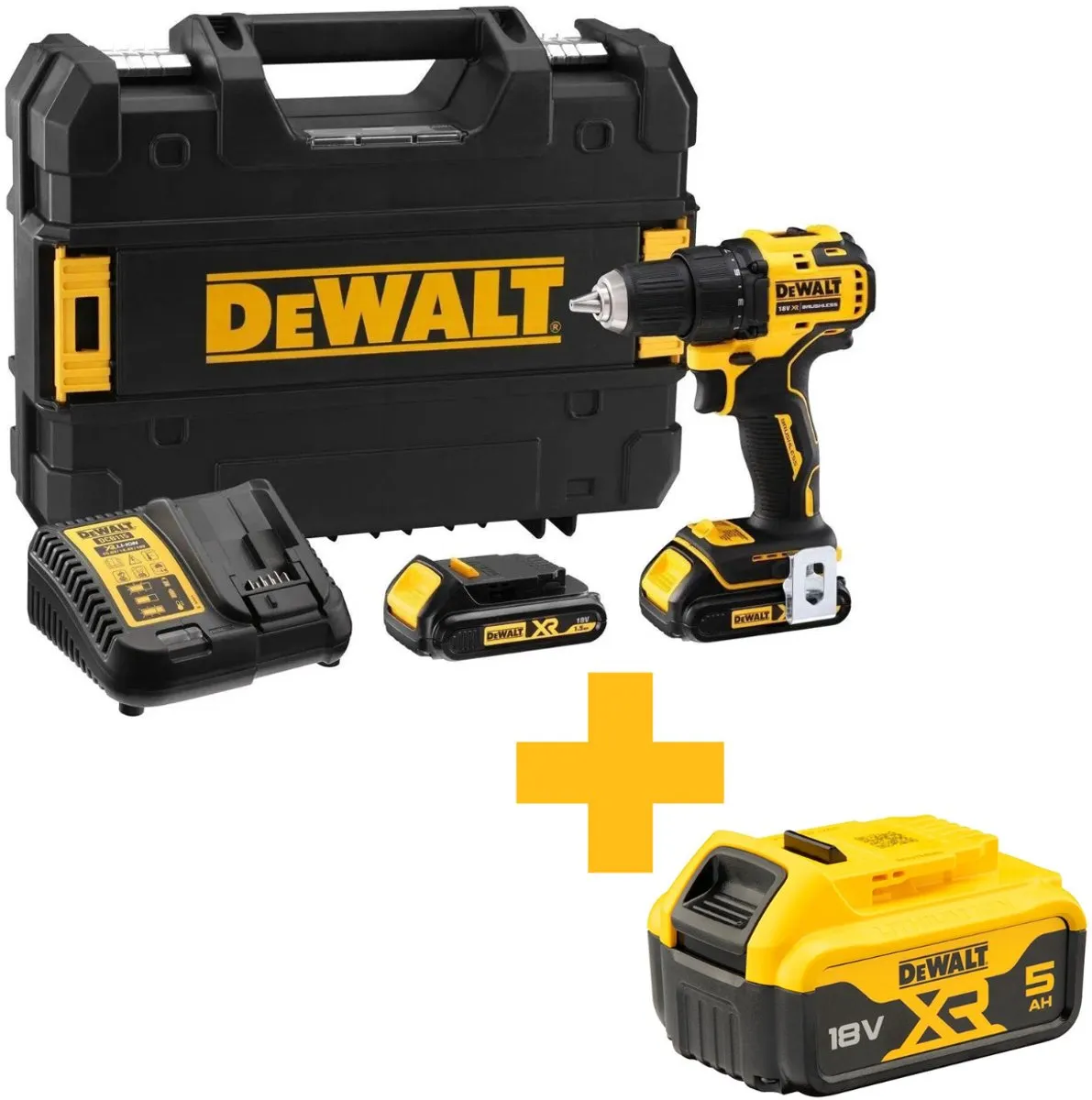 DeWalt DCD708S2T Accu Schroefboormachine 18V - 2x 1.5Ah - 2 snelheden - afbeelding 2 van 6