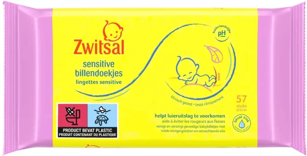 Zwitsal Billendoekjes Sensitive 57 Stuks - 7x