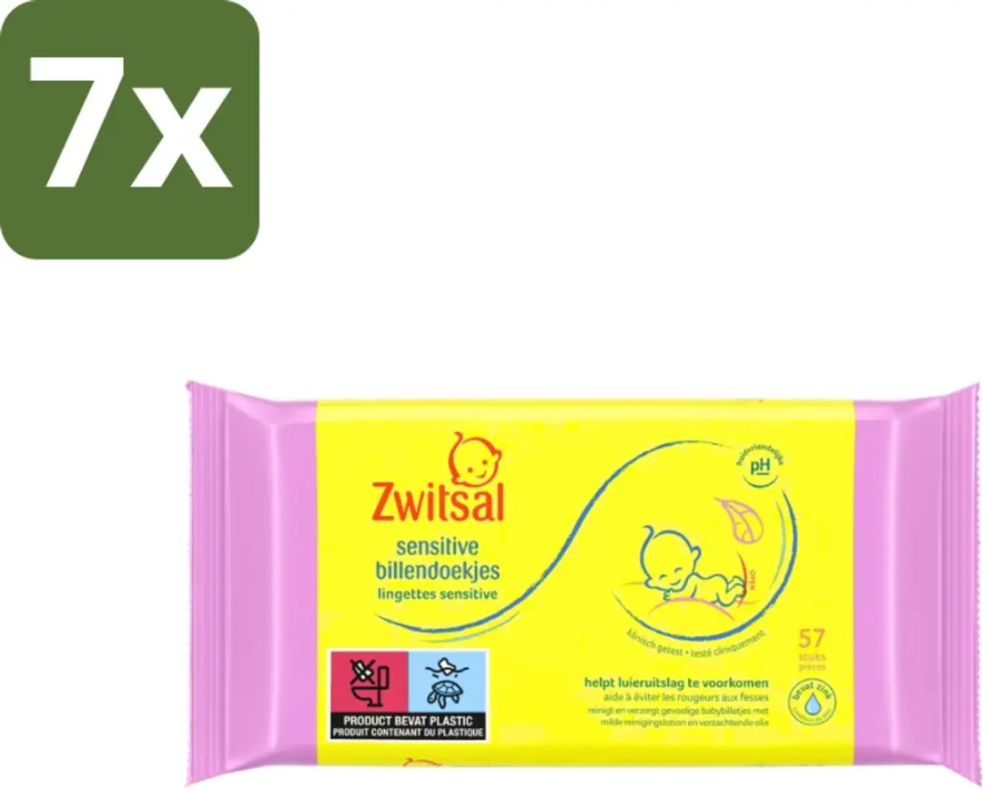 Zwitsal Billendoekjes Sensitive 57 Stuks