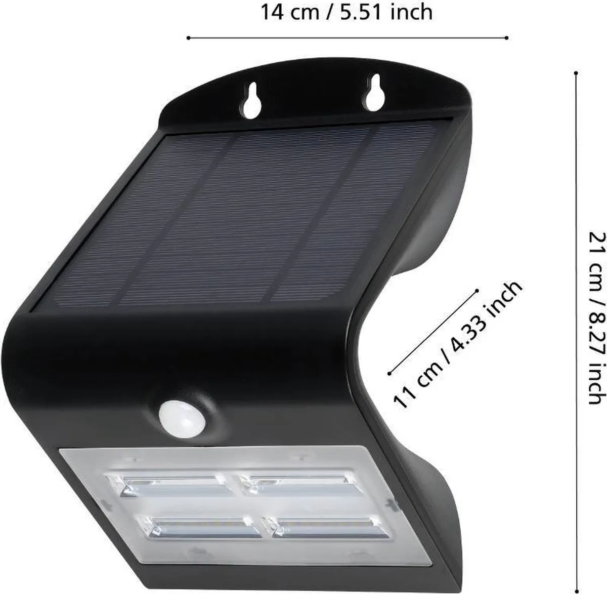 Eglo Lamozzo Wandlamp Buiten Solar - Zwart - afbeelding 6 van 6