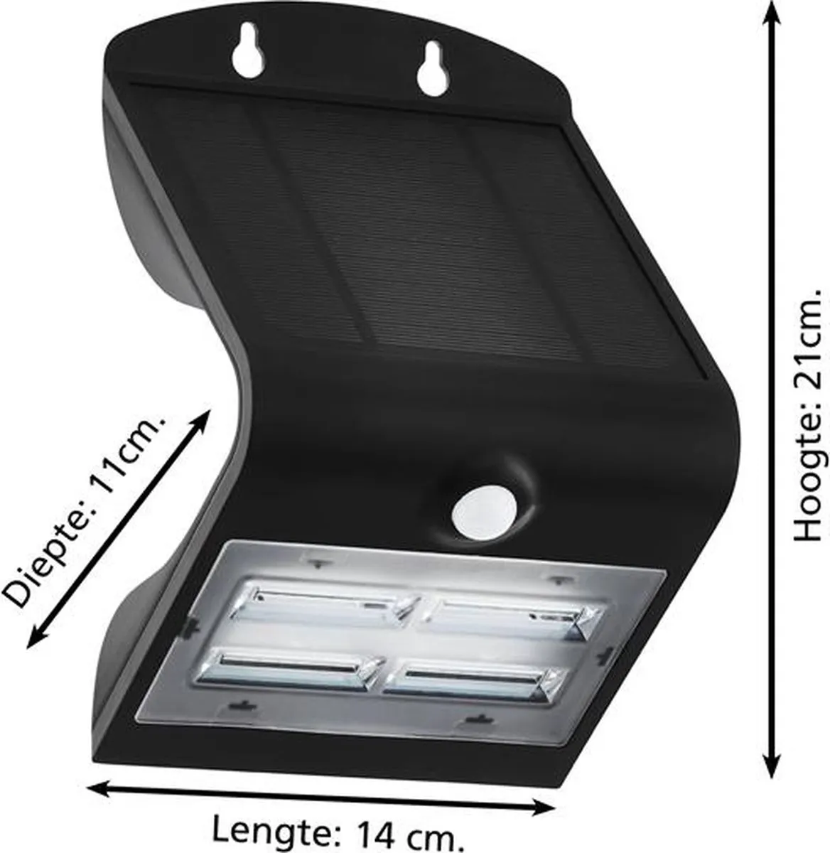 Eglo Lamozzo Wandlamp Buiten Solar - Zwart