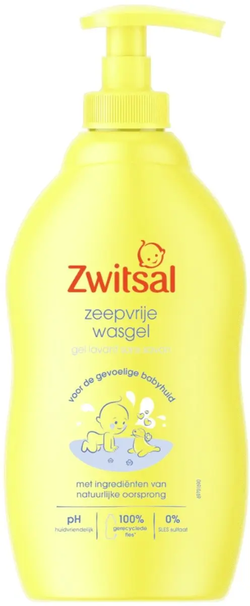 Zwitsal Zeepvrije Wasgel 400ml - 4 Stuks