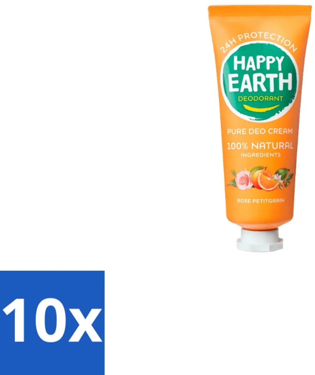 Happy Earth Deodorant Crème Rose Petitgrain 40ml
