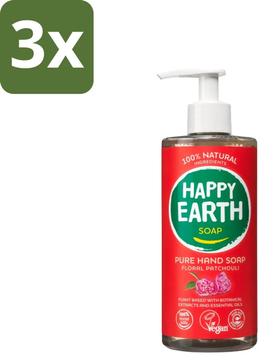 Happy Earth Handzeep Floral Patchouli 300ml