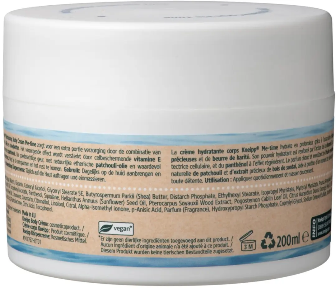 Kneipp Me-Time Patchouli & Sandelhout Bodycrème 200ml - 12 Stuks