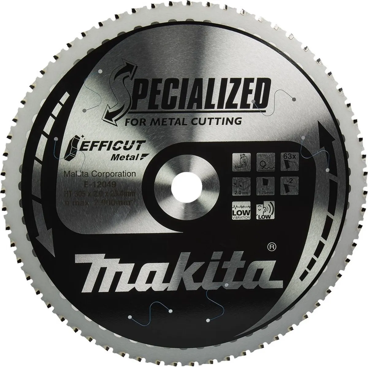 Makita E-12049 Afkortzaagblad Staal 305mm 63T