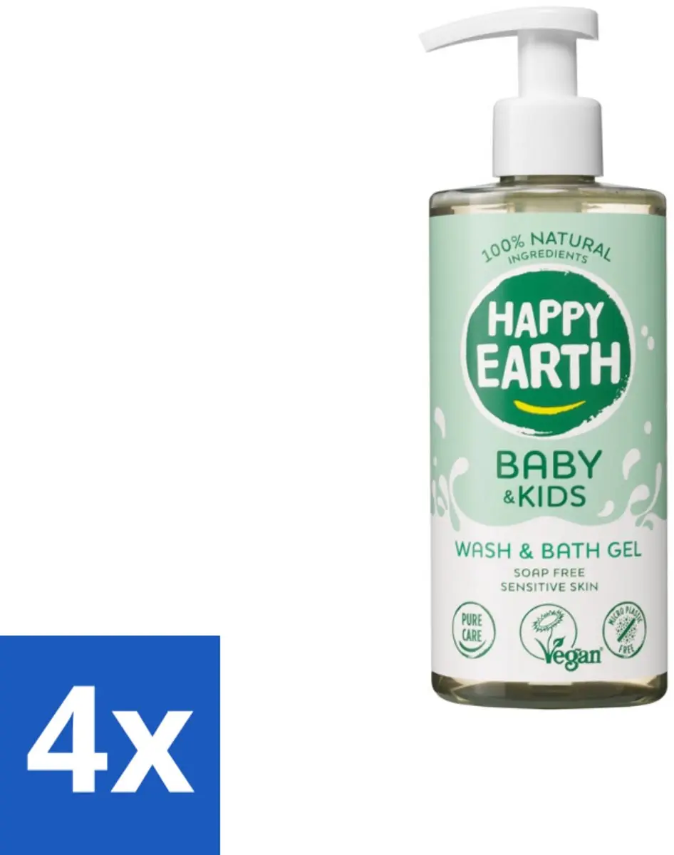 Happy Earth Was & Badgel Baby & Kids Zeepvrij 300ml