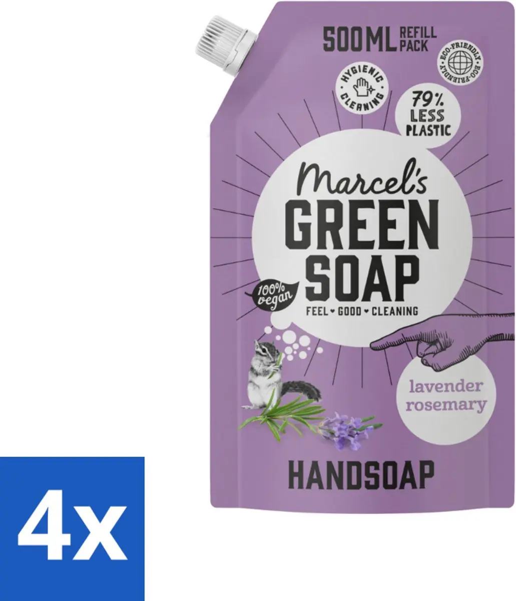 Marcel's Green Soap Handzeep Navulling Lavendel & Rozemarijn 500ml