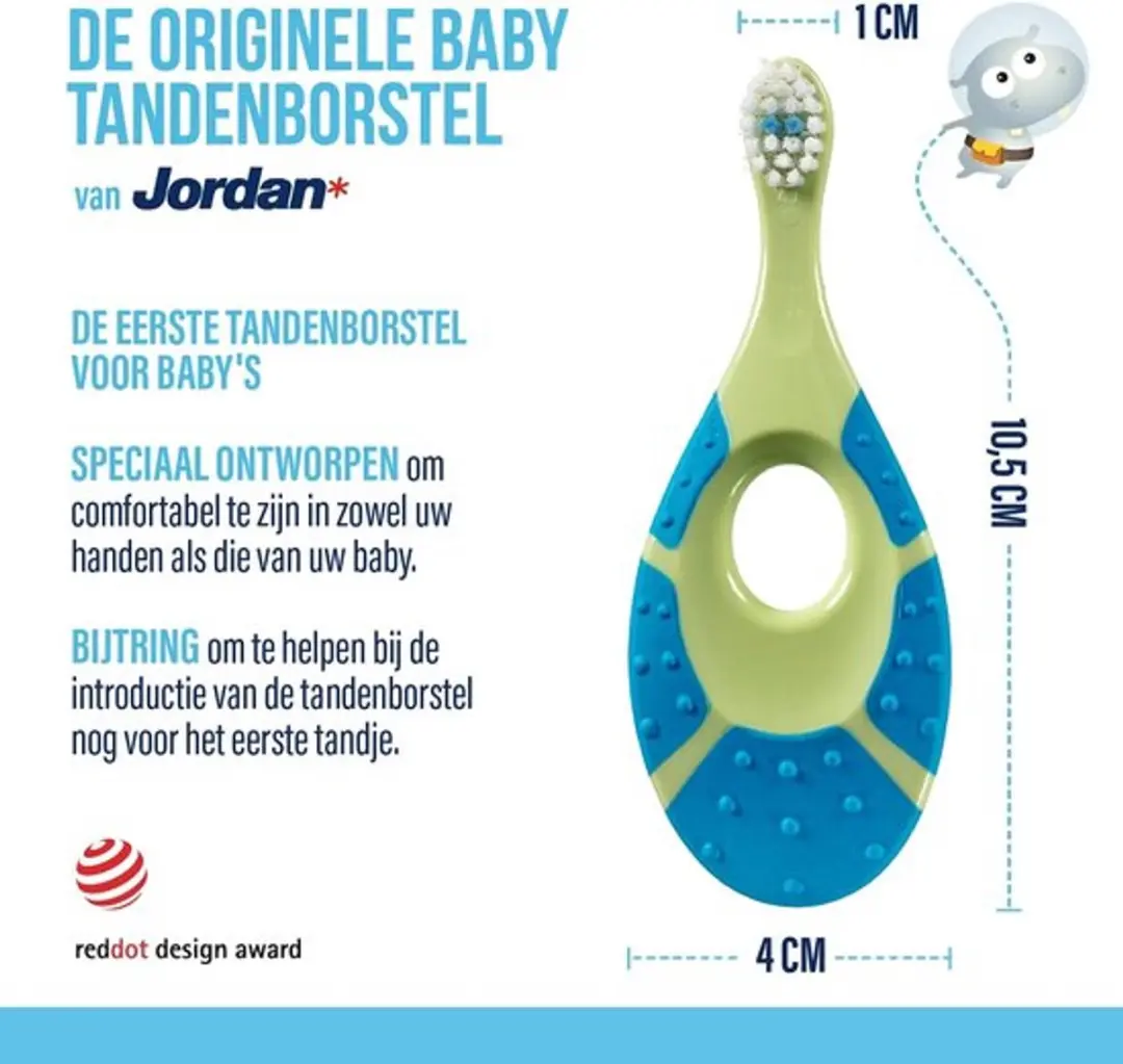 Jordan Step 1 Baby Tandenborstel 0-2 jaar - 2 Stuks - Roze