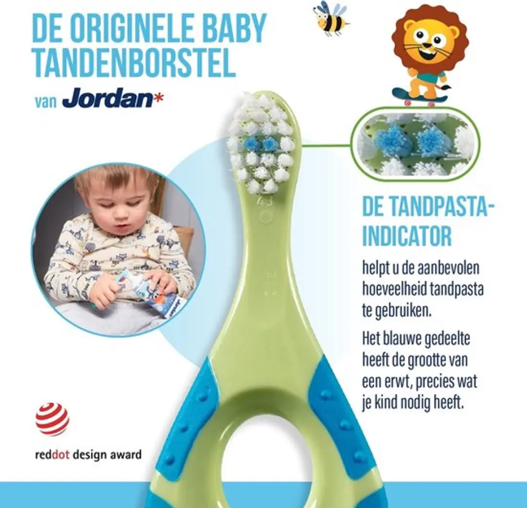 Jordan Step 1 Baby Tandenborstel 0-2 jaar - 2 Stuks - Roze