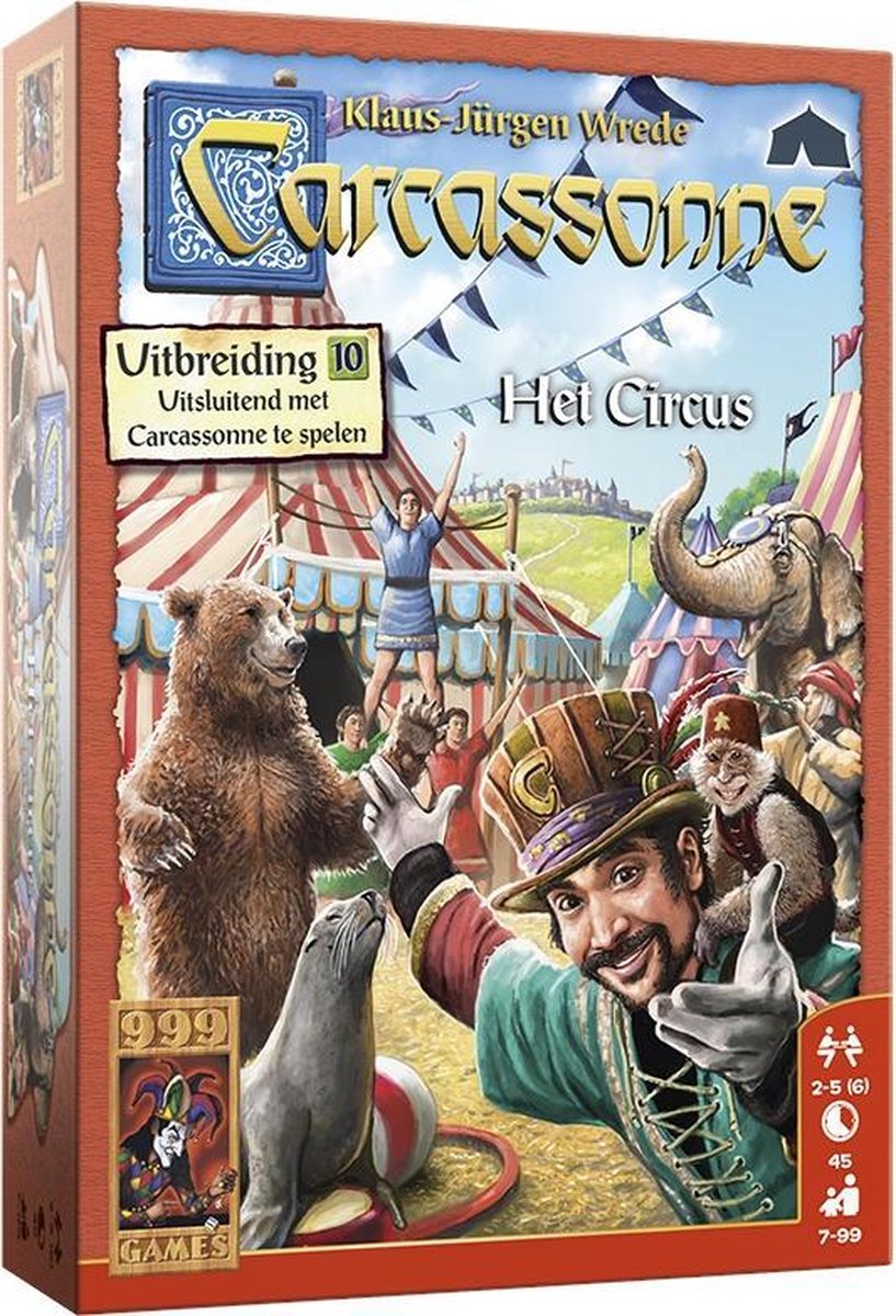 999 Games - Carcassonne: Het Circus - Uitbreiding - Bordspel