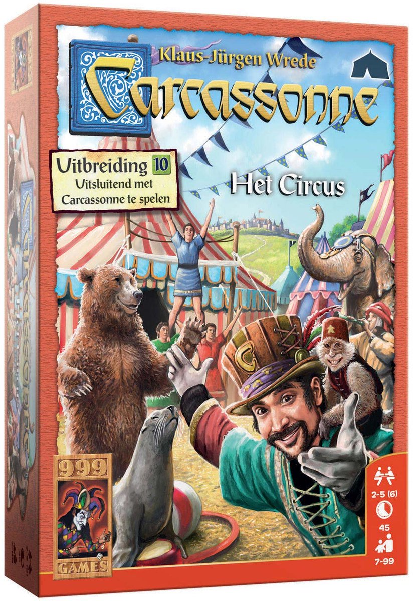 999 Games - Carcassonne: Het Circus - Uitbreiding - Bordspel