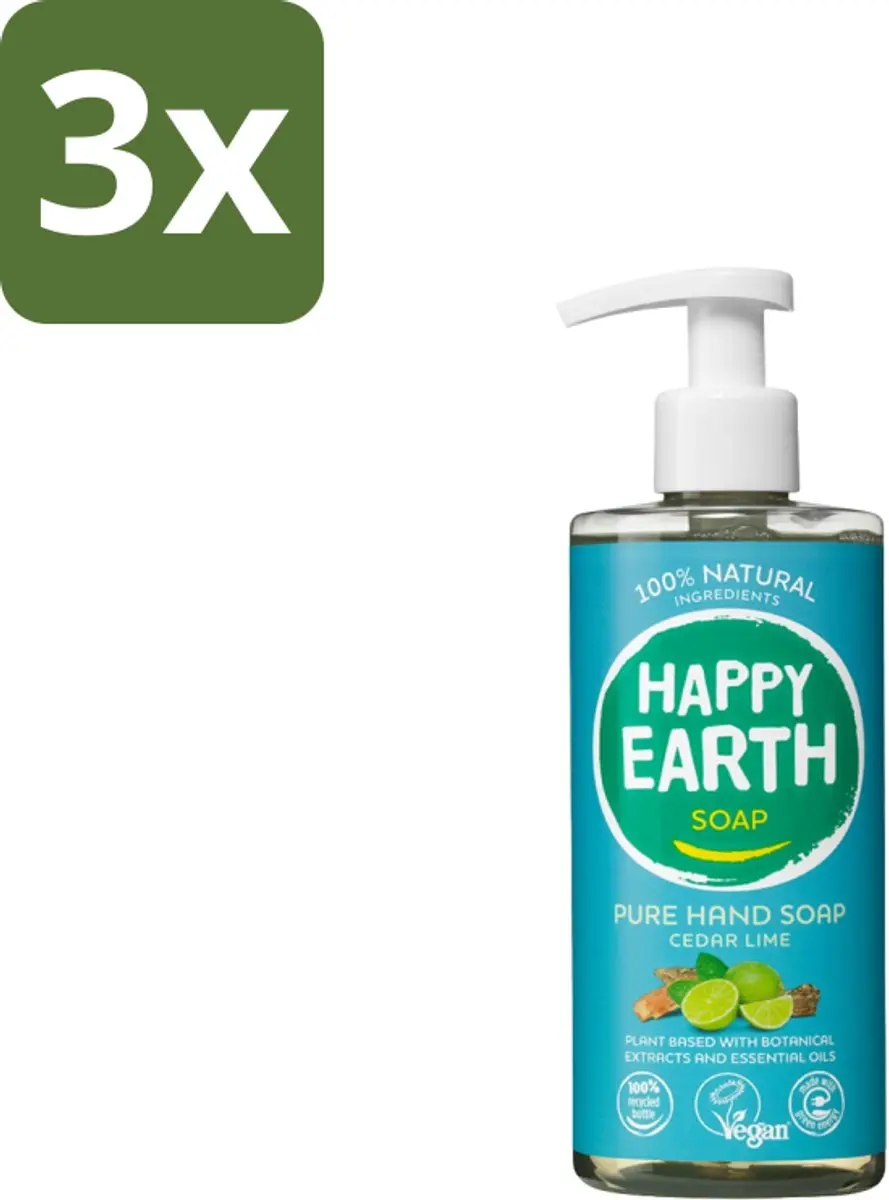 Happy Earth Cedar Lime Handzeep 300ml