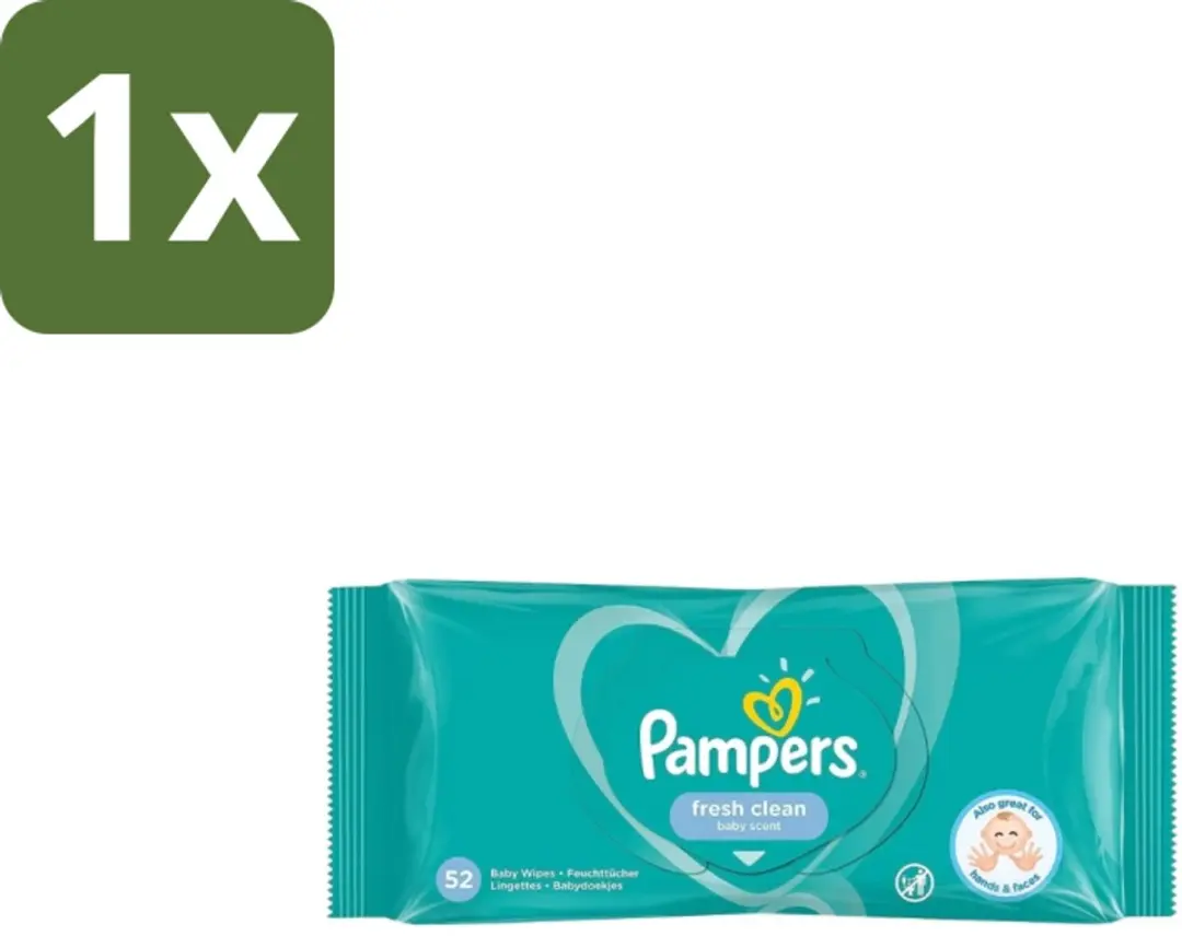 Pampers Fresh Clean Billendoekjes 52 Stuks