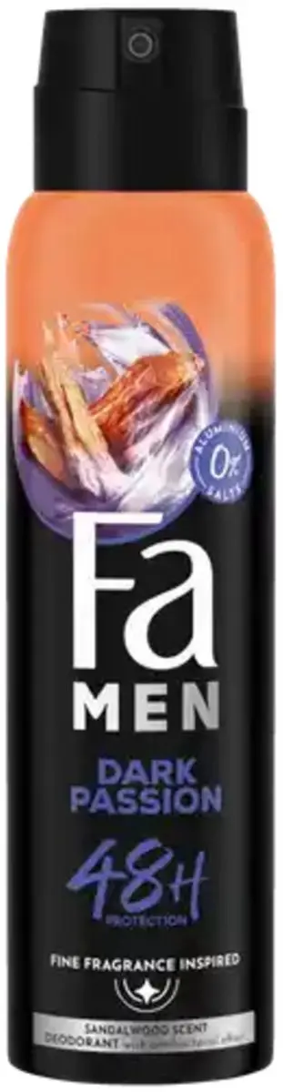 Fa Men Dark Passion Deodorant Spray 150ml - 20 Stuks