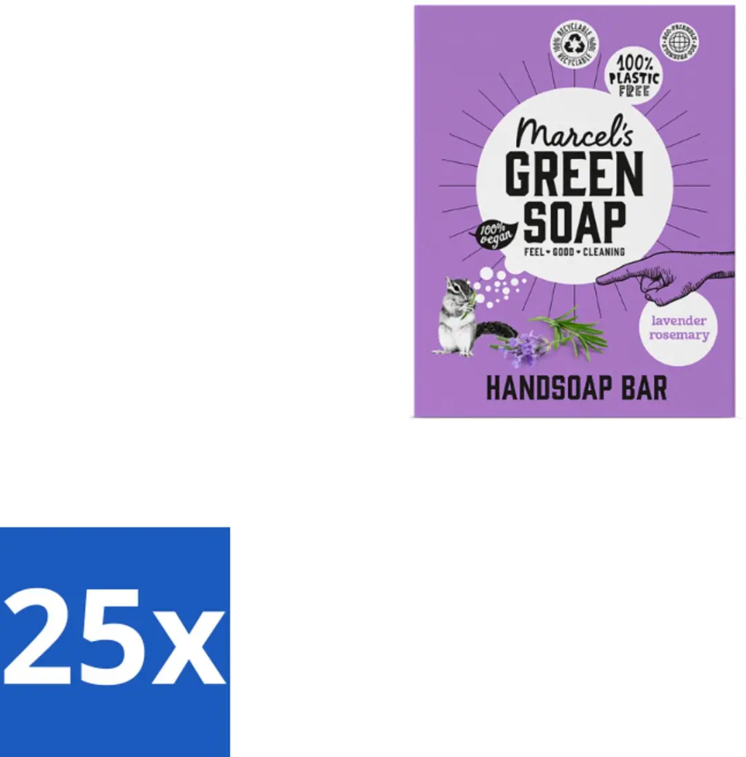 Marcel's Green Soap Handzeep Bar Lavendel & Rozemarijn 90g