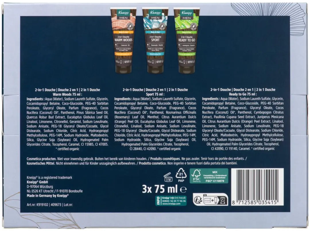 Kneipp Men Shower Favourites Geschenkset - 10 Stuks
