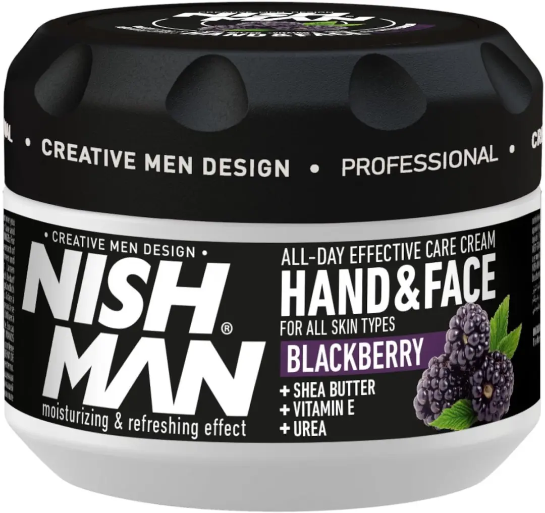 Nishman Hand & Face Cream Blackberry Heren 300ml
