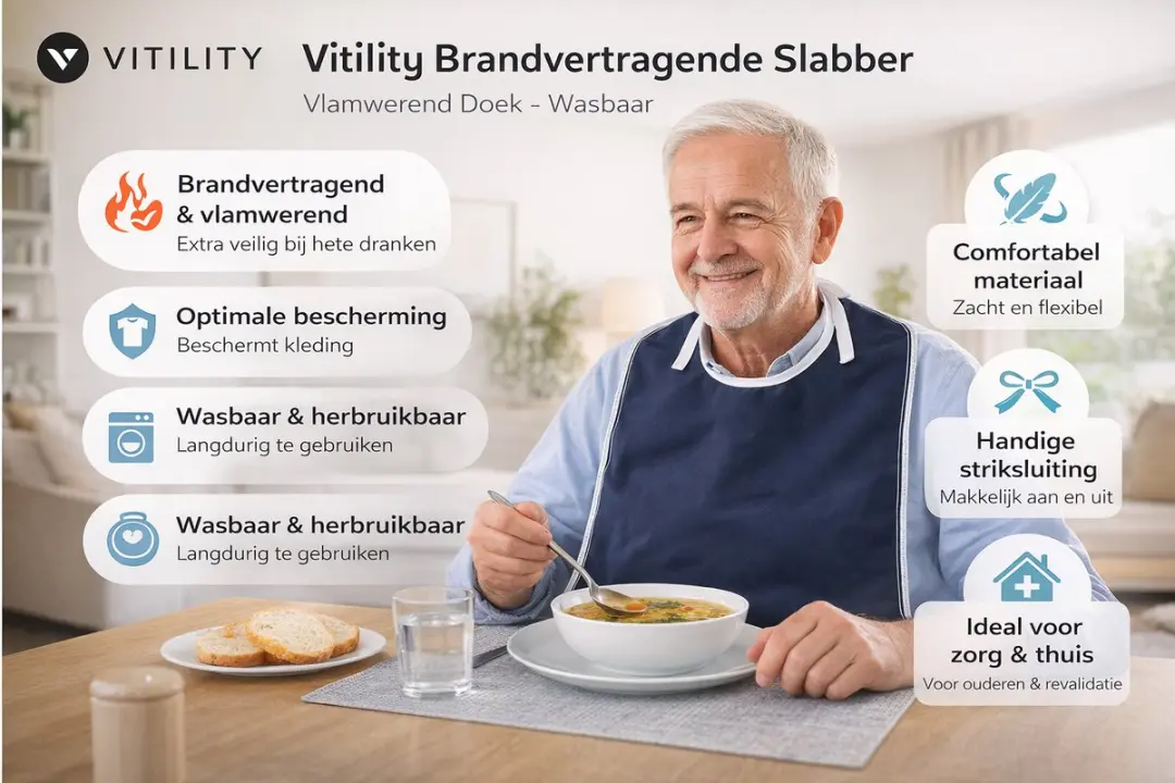 Vitility Slabber Brandvertragend Doek - Blauw/Wit