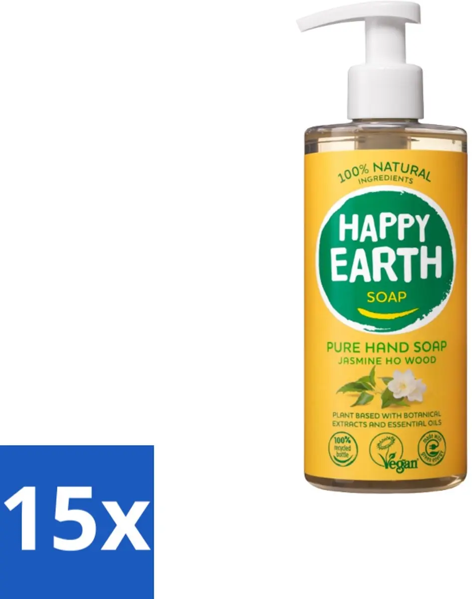 Happy Earth Handzeep Jasmine Ho Wood 300ml