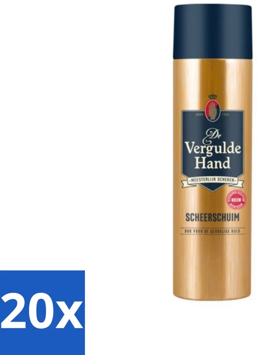 Vergulde Hand Scheerschuim 250ml - 20 Stuks