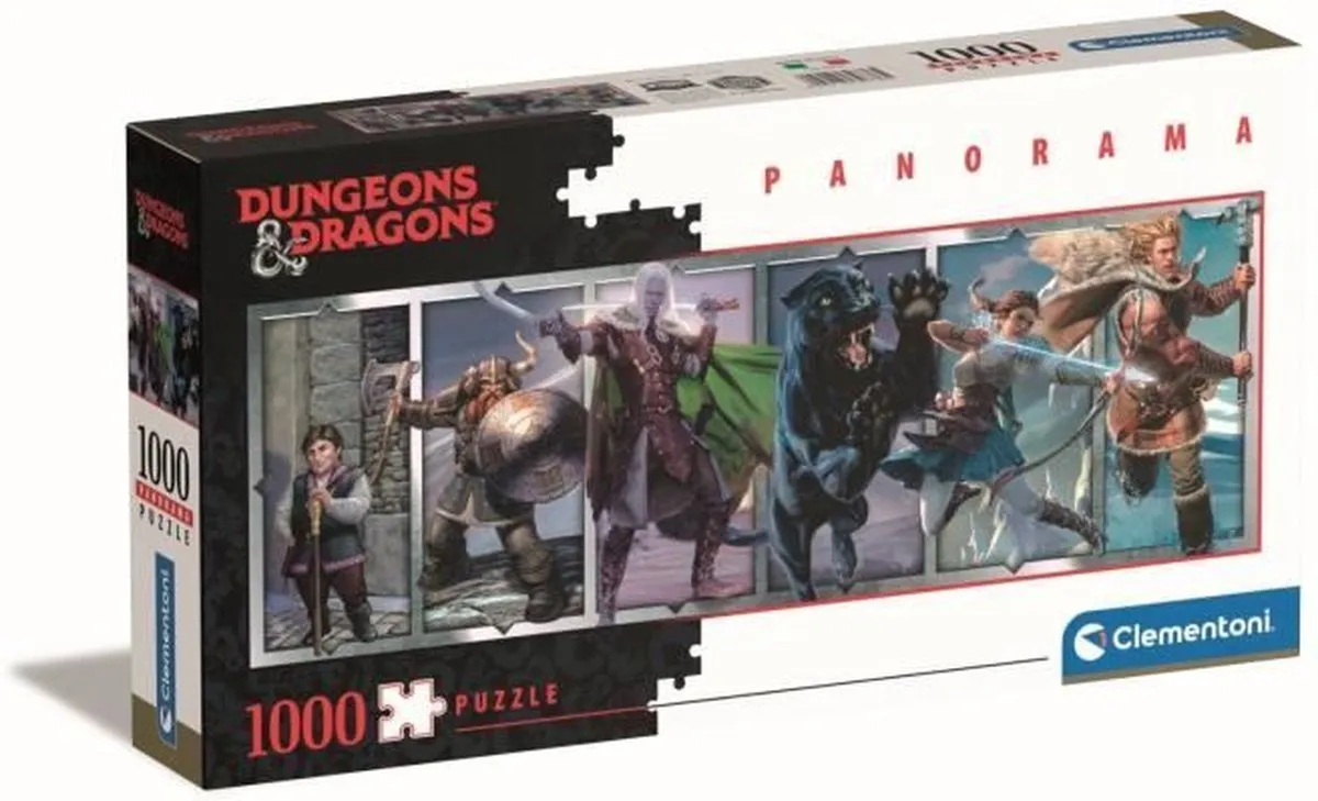 Clementoni Dungeons & Dragons Panorama Puzzel 1000 Stuks - Multikleur - afbeelding 6 van 6