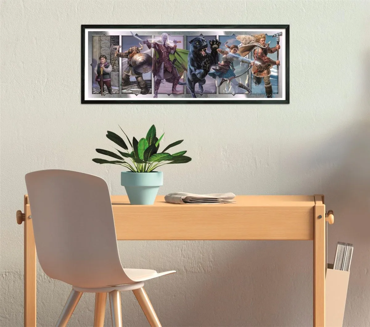 Clementoni Dungeons & Dragons Panorama Puzzel 1000 Stuks - Multikleur