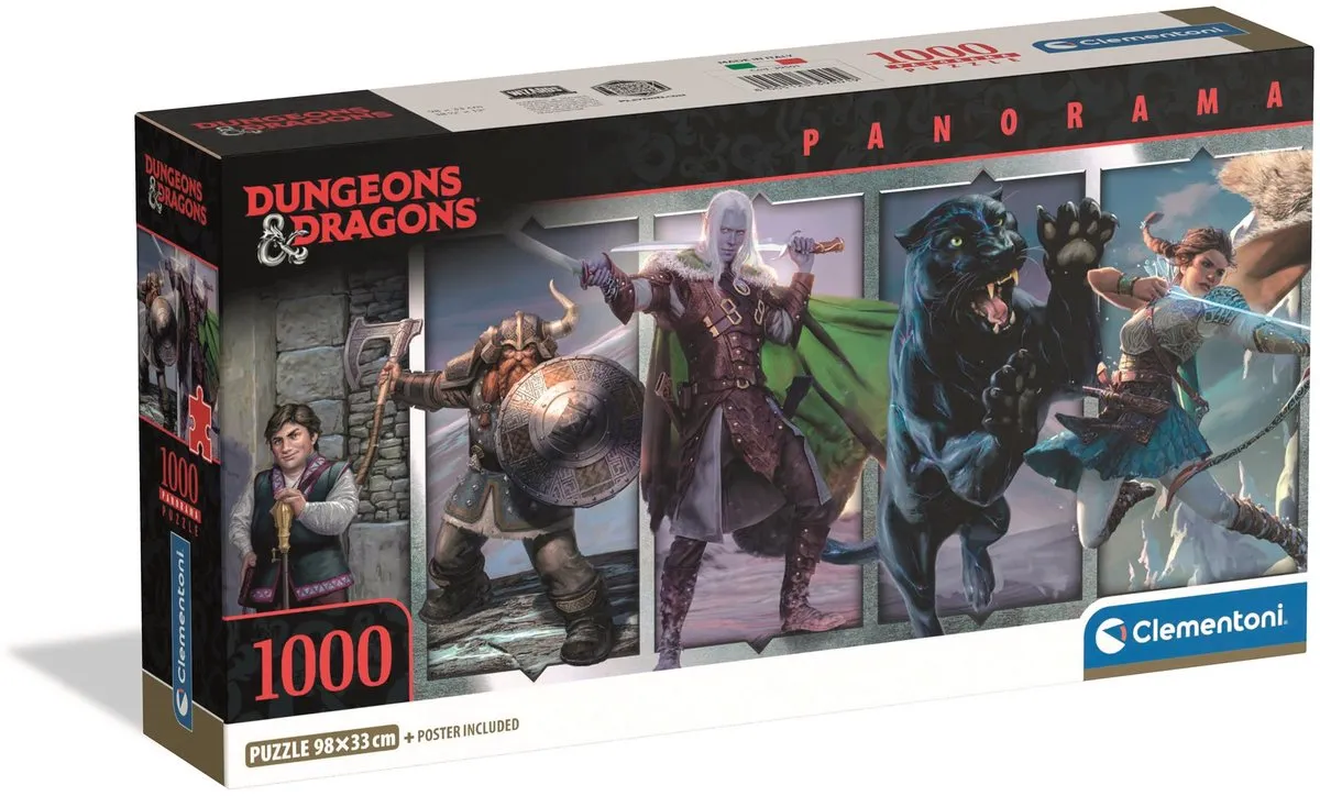 Clementoni Dungeons & Dragons Panorama Puzzel 1000 Stuks