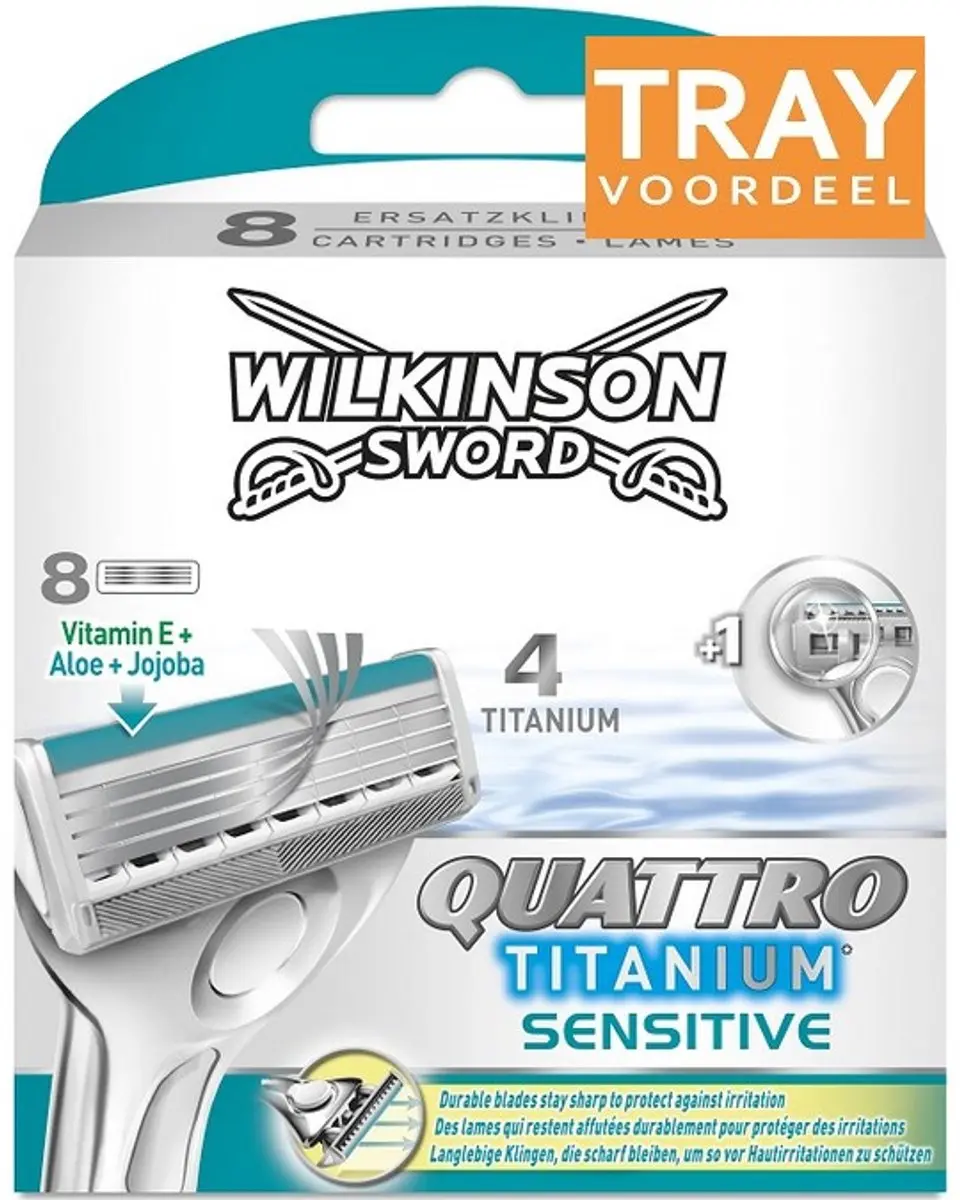 Wilkinson Sword Quattro Titanium Sensitive Scheermesjes