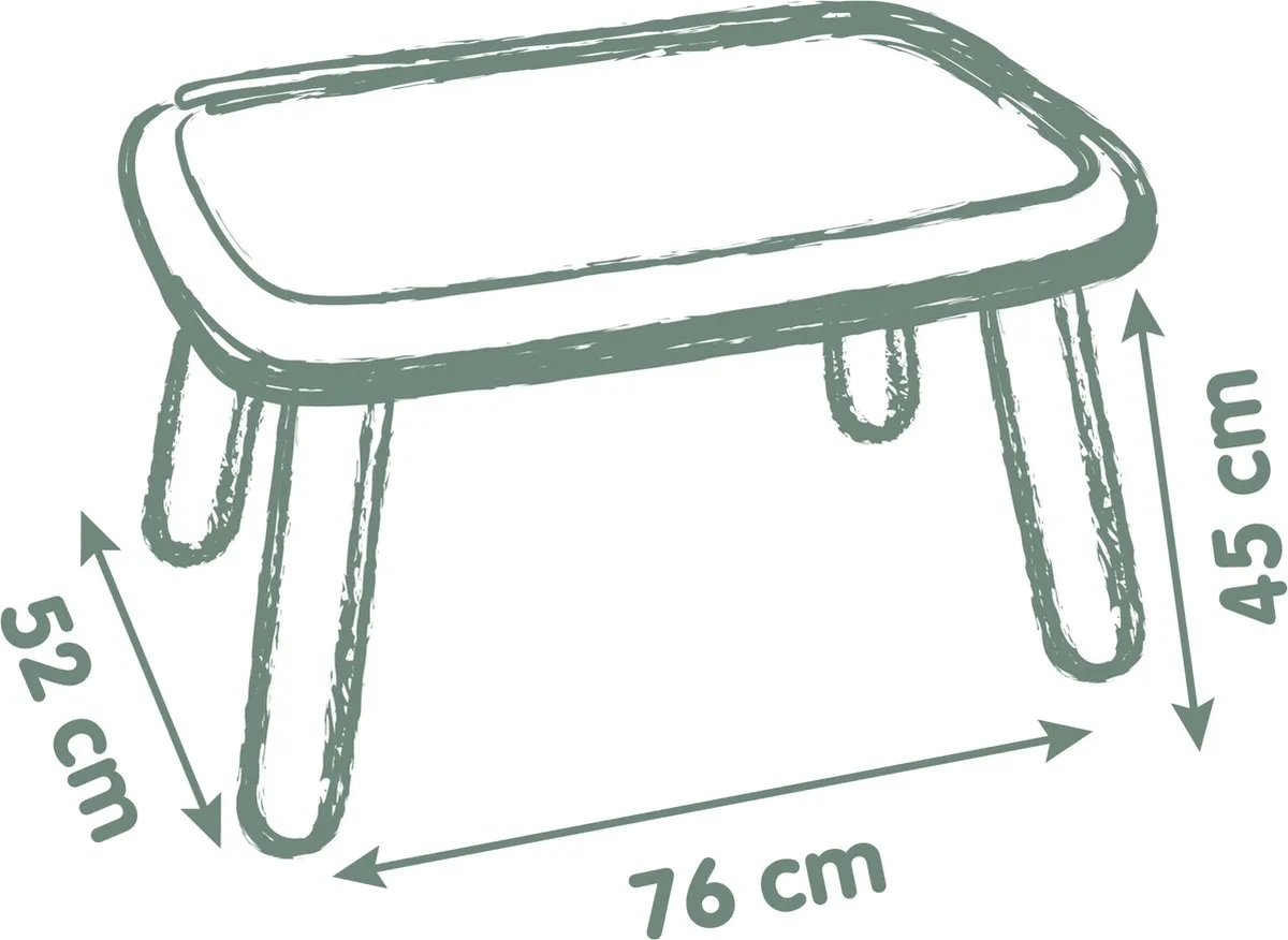 Smoby Kid Table - Groen - 4 Personen