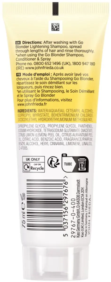 John Frieda Go Blonder Conditioner 3x75ml