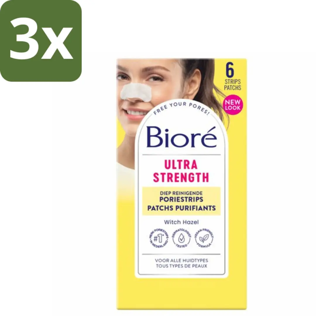 Bioré Ultra Diep Reinigende Poriestrips 18 Stuks (3x6)
