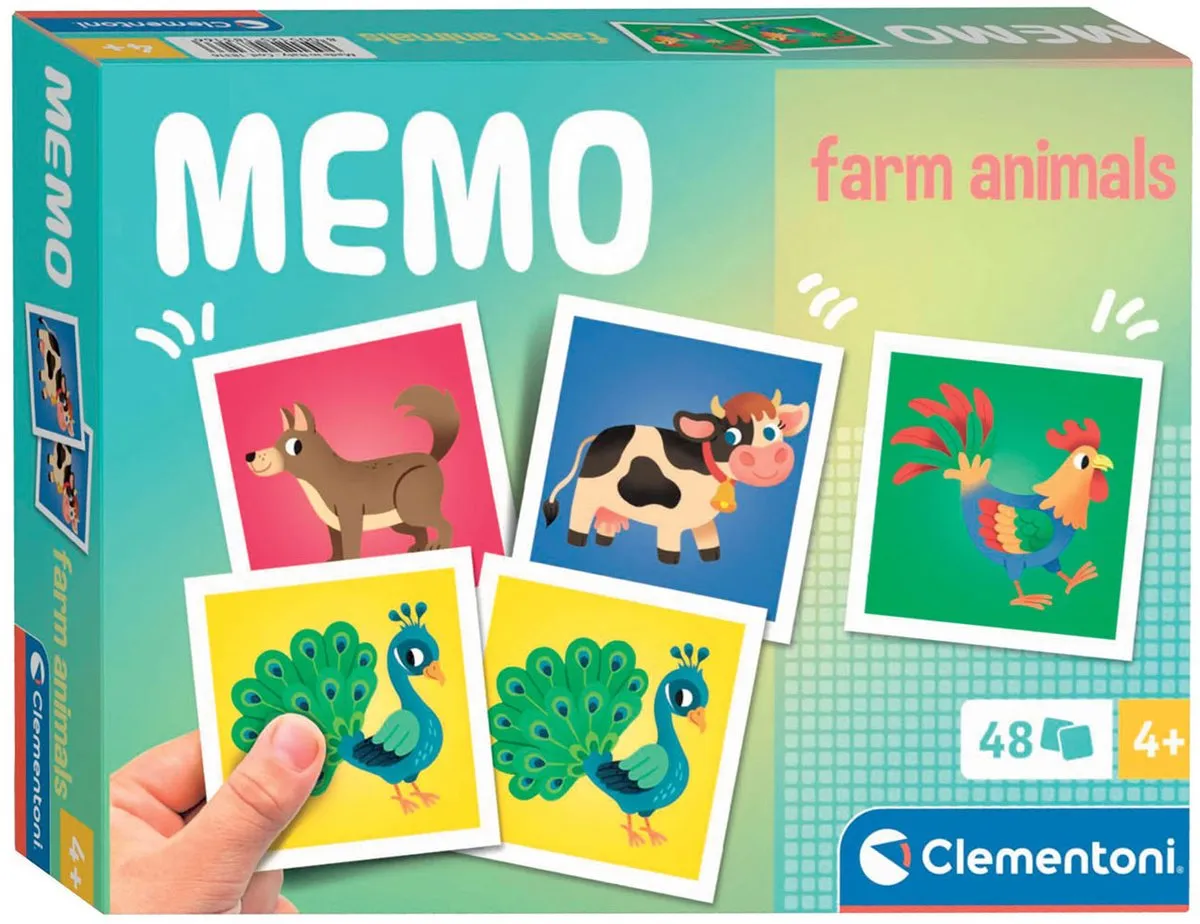 Clementoni Boerderij Dieren Memory 48 Kaarten