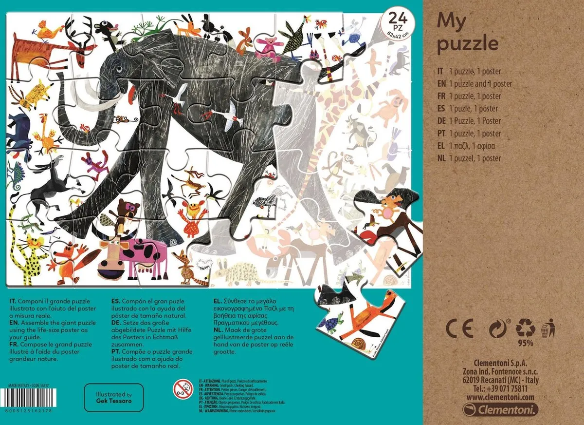 Clementoni Legpuzzel Eco Olifant 24 Stuks - MPN 16217