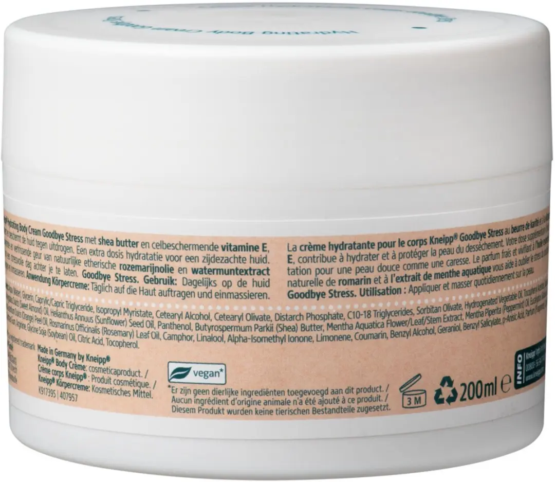 Kneipp Goodbye Stress Bodycrème Watermunt & Rozemarijn 200ml