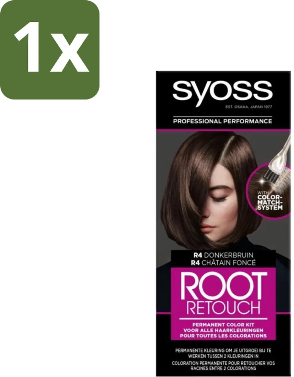 SYOSS Haarverf Uitgroeiset R4 Donker Bruin 115ml