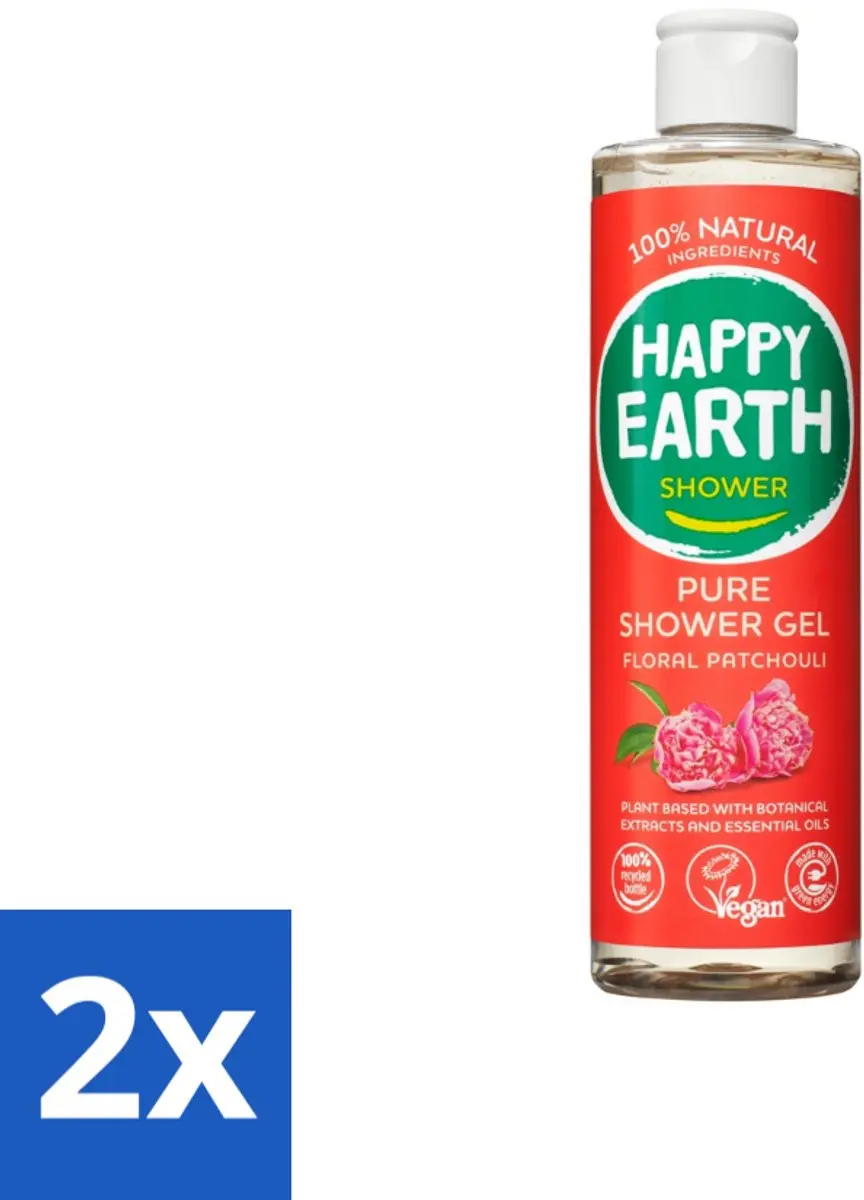 Happy Earth Douchegel Floral Patchouli 300ml