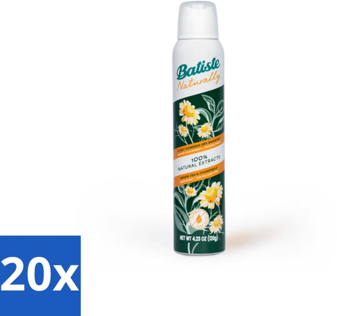 Batiste Naturally Green Tea & Chamomile Droogshampoo 200ml