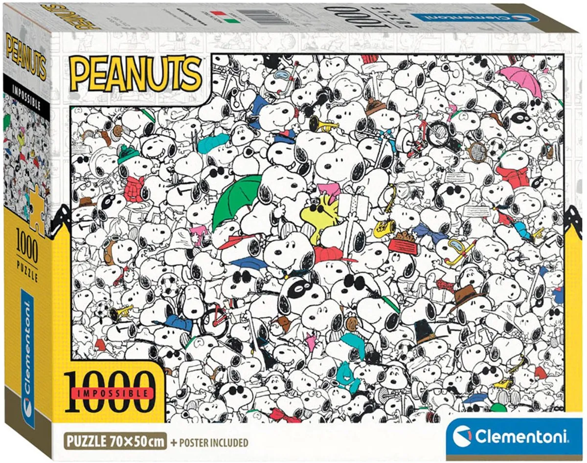 Clementoni Impossible Peanuts Puzzel 1000 Stuks - Multicolor