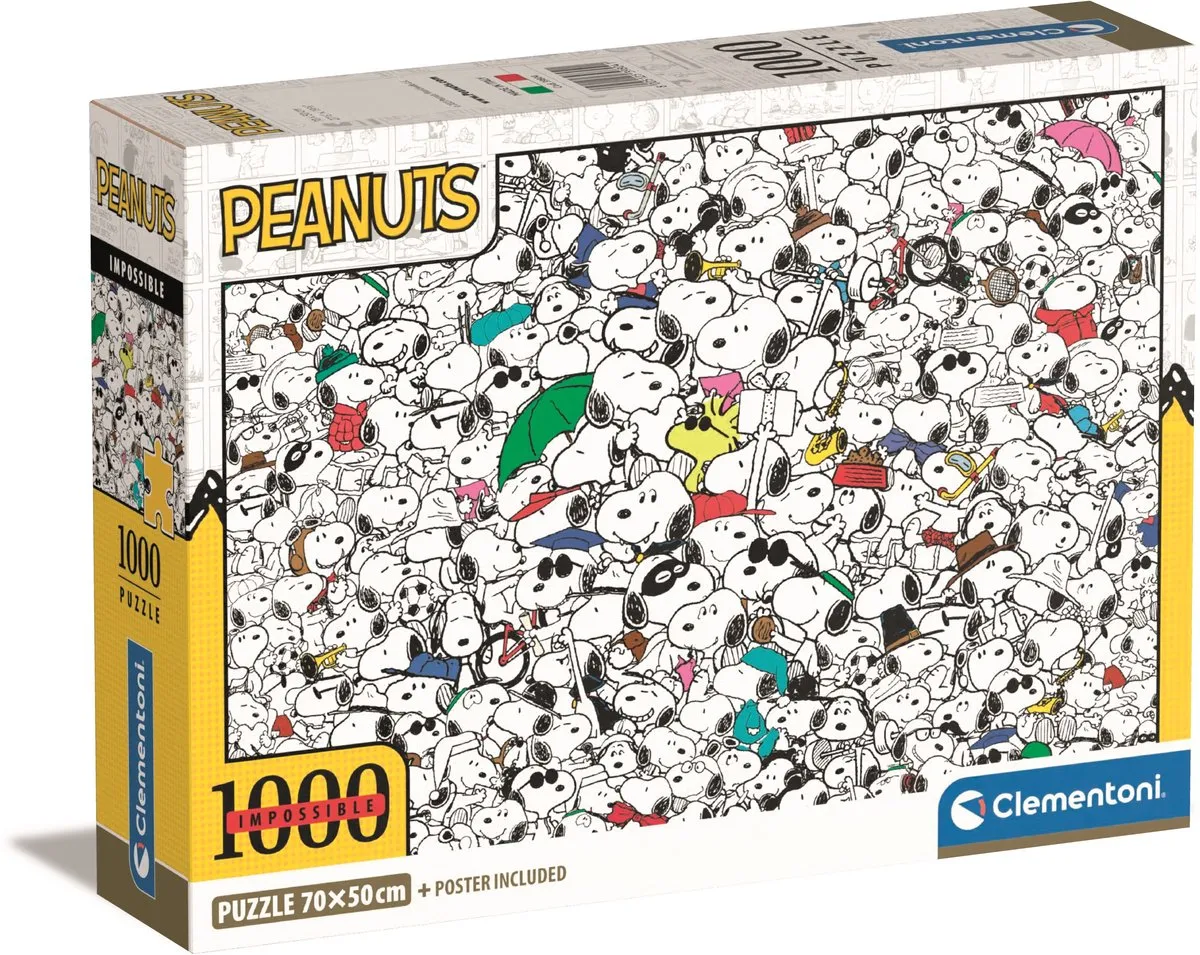 Clementoni Impossible Peanuts Puzzel 1000 Stuks - Multicolor